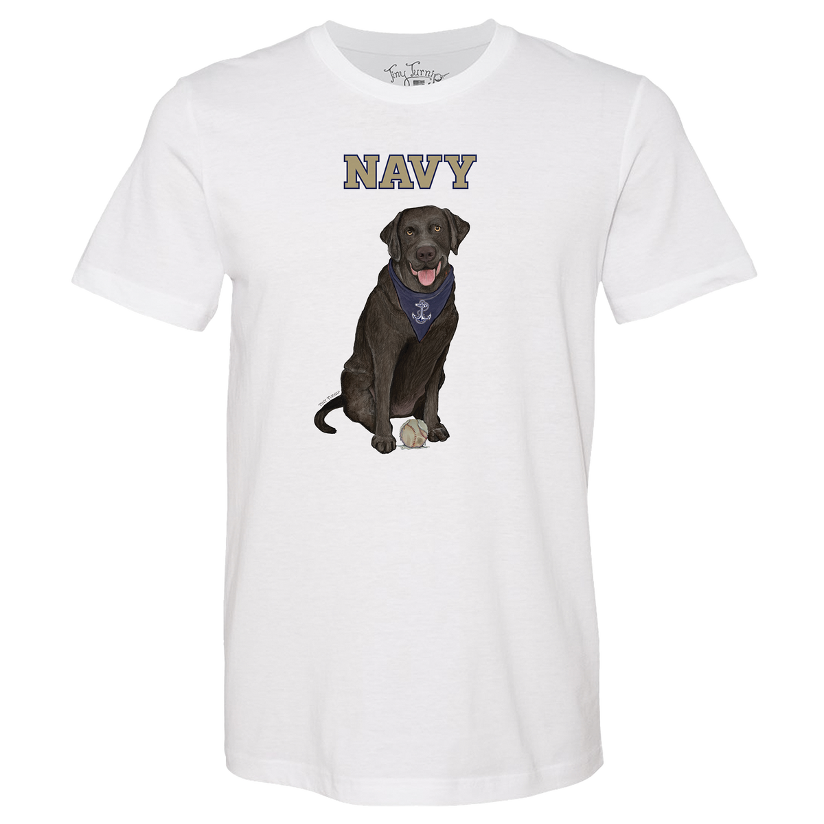 Navy Midshipmen Black Labrador Retriever Unisex Tee Shirt