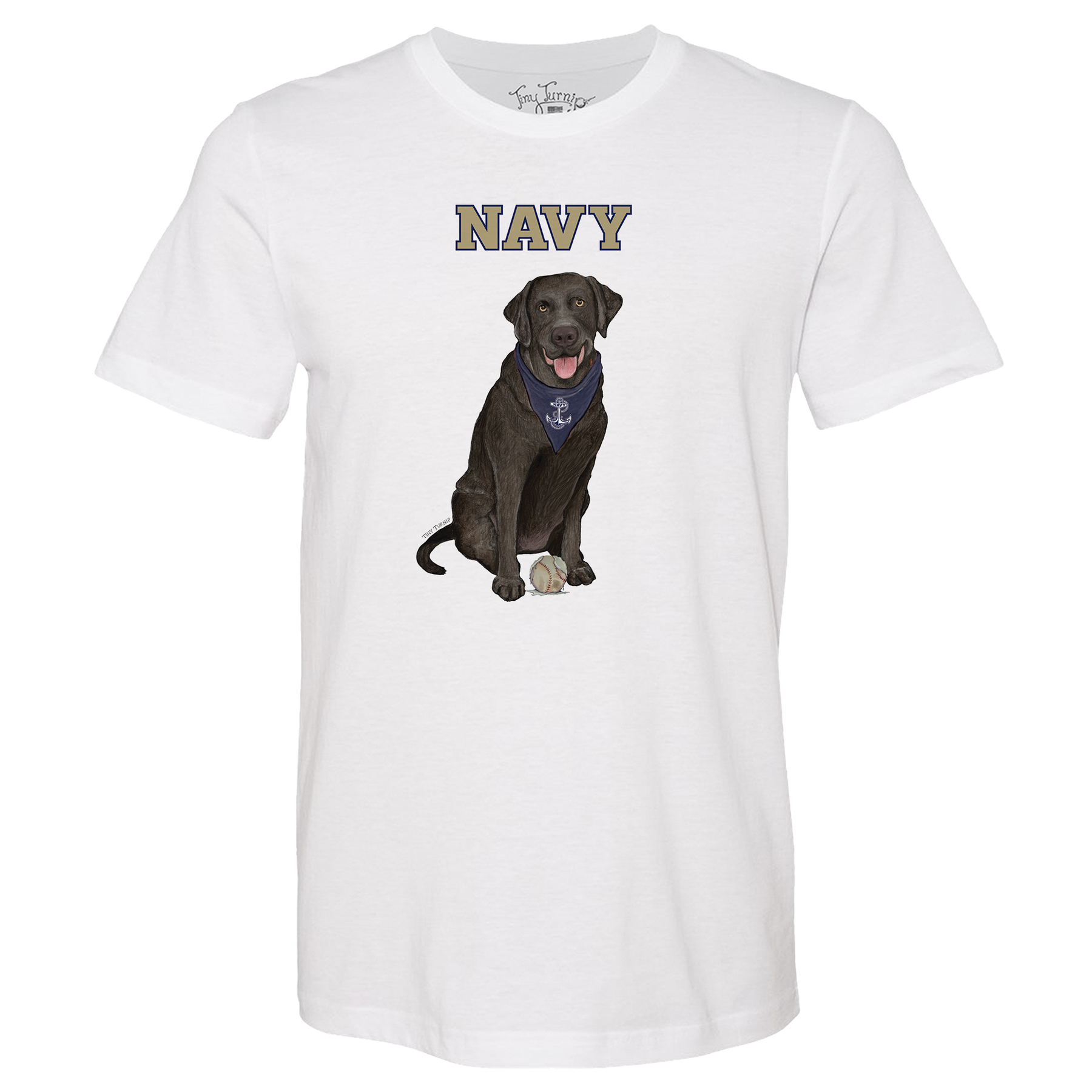 Navy Midshipmen Black Labrador Retriever Unisex Tee Shirt