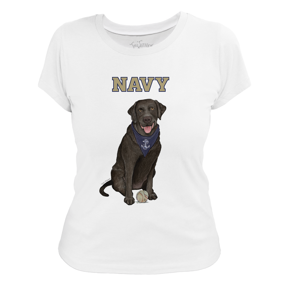 Navy Midshipmen Black Labrador Retriever Women's Tee Shirt
