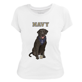 Navy Midshipmen Black Labrador Retriever Women's Tee Shirt