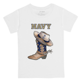 Navy Midshipmen Cowboy Boot Kid's Tee Shirt - Tiny Turnip