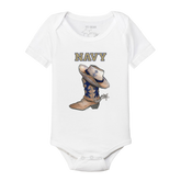 Navy Midshipmen Cowboy Boot Short Sleeve Snapper