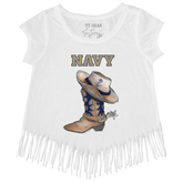 Navy Midshipmen Cowboy Boot Fringe Tee