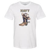 Navy Midshipmen Cowboy Boot Unisex Tee Shirt