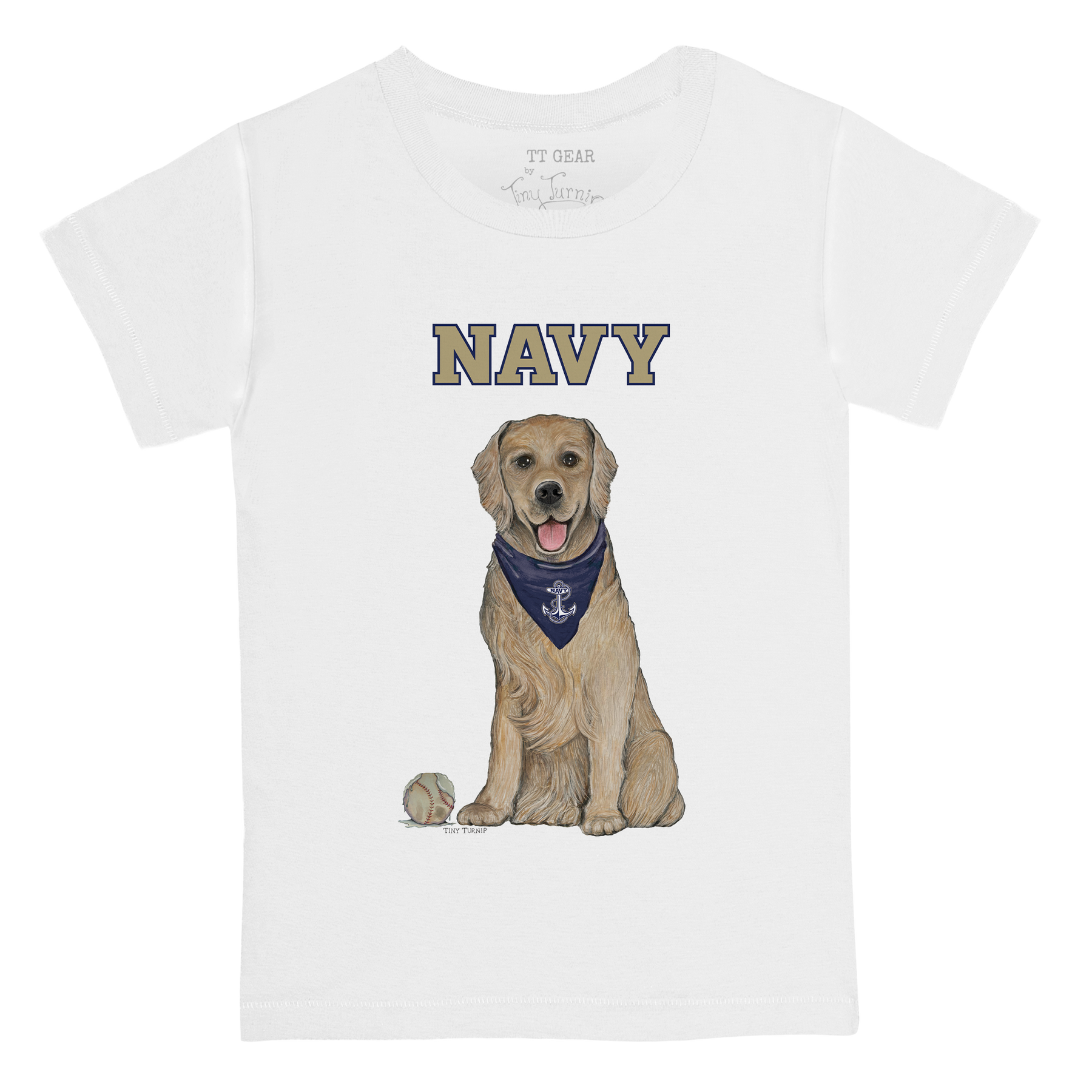 Navy Midshipmen Golden Retriever Kid's Tee Shirt