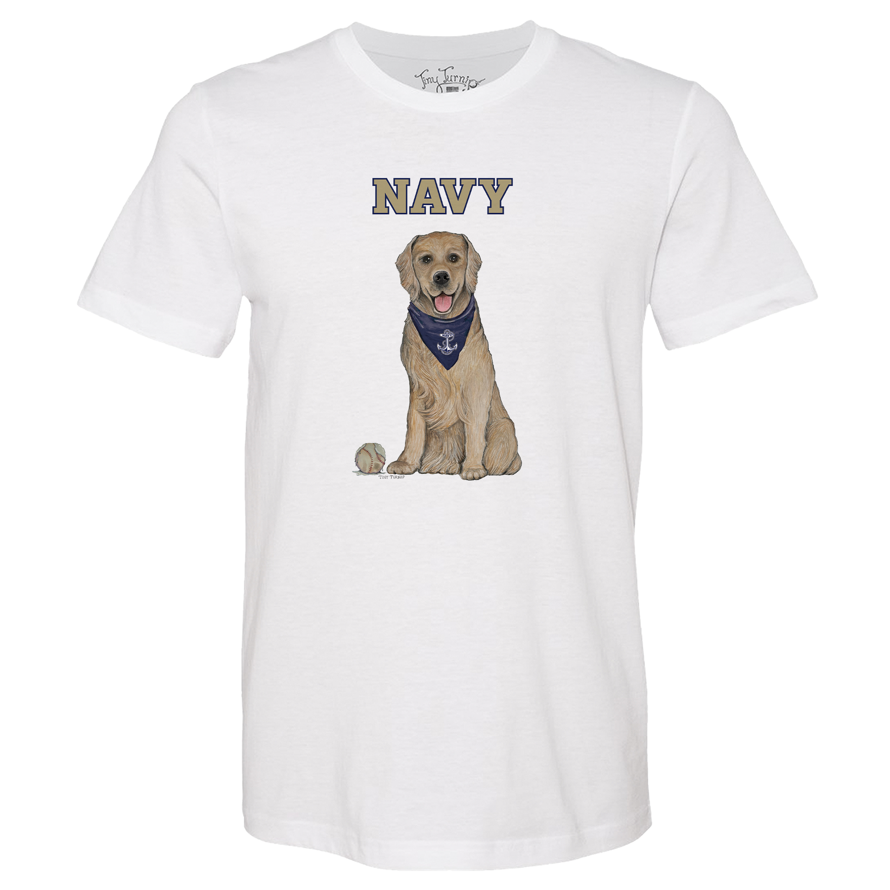 Navy Midshipmen Golden Retriever Unisex Tee Shirt
