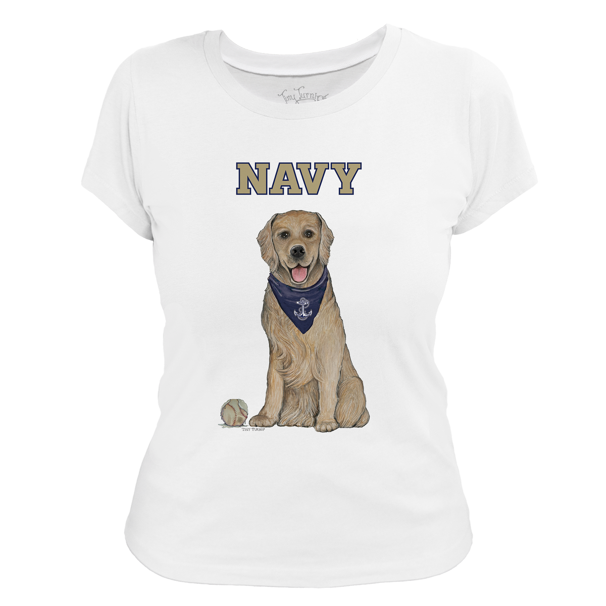 Navy Midshipmen Golden Retriever Women's Tee Shirt