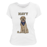 Navy Midshipmen Golden Retriever Women's Tee Shirt
