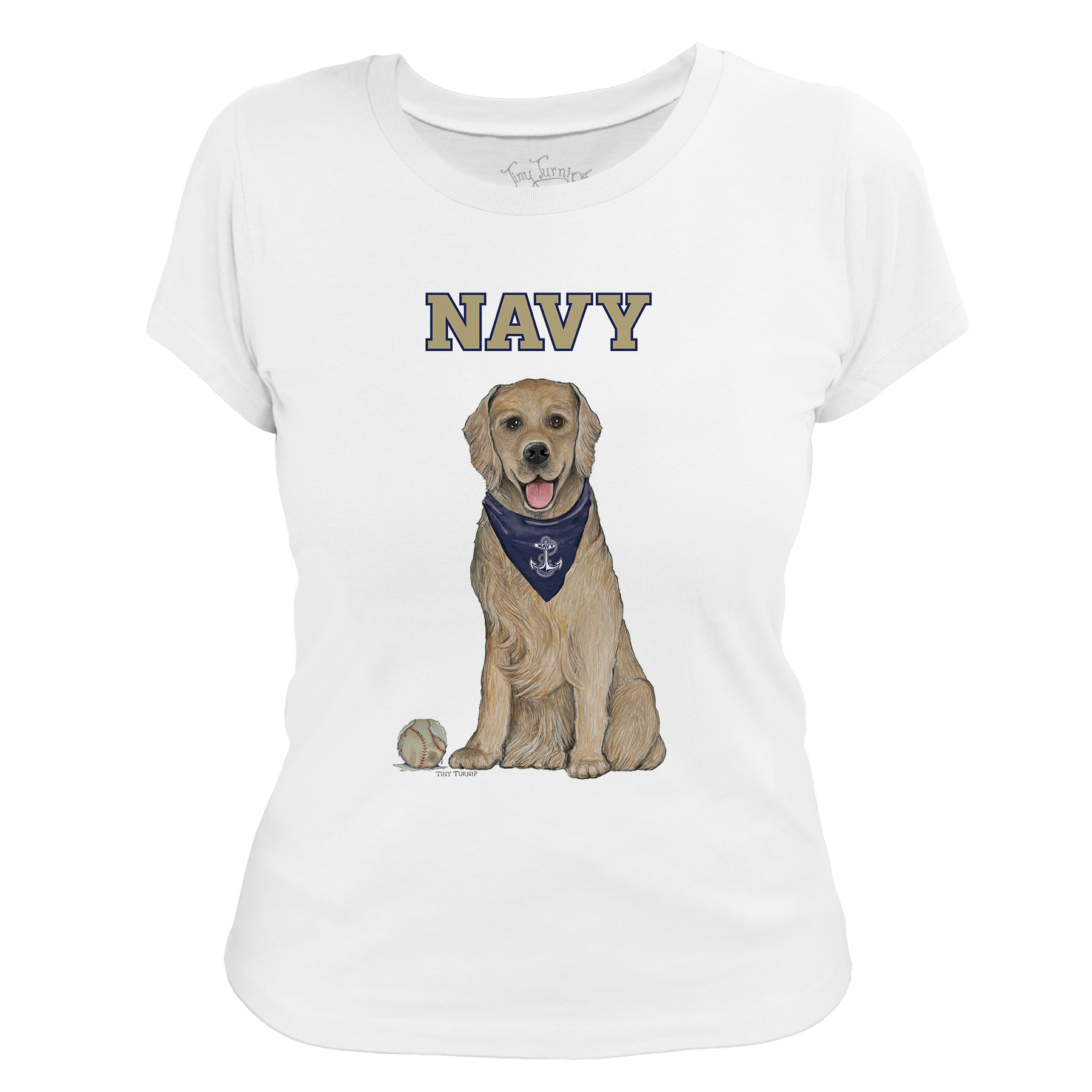 Navy Midshipmen Golden Retriever Women's Tee Shirt