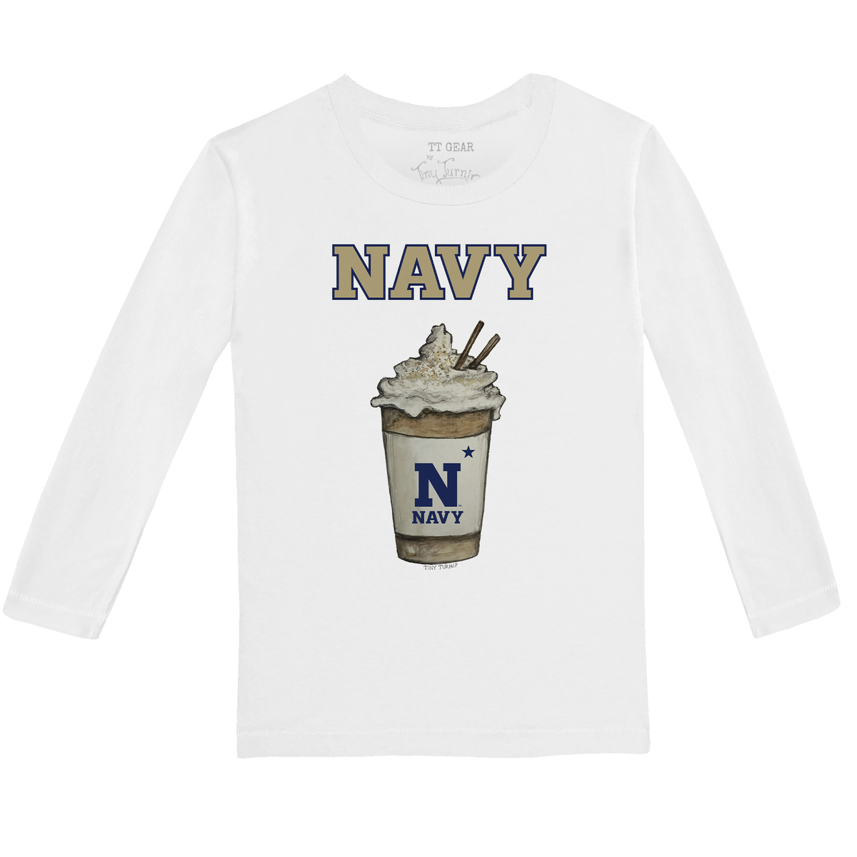 Navy Midshipmen Latte Long-Sleeve Tee Shirt