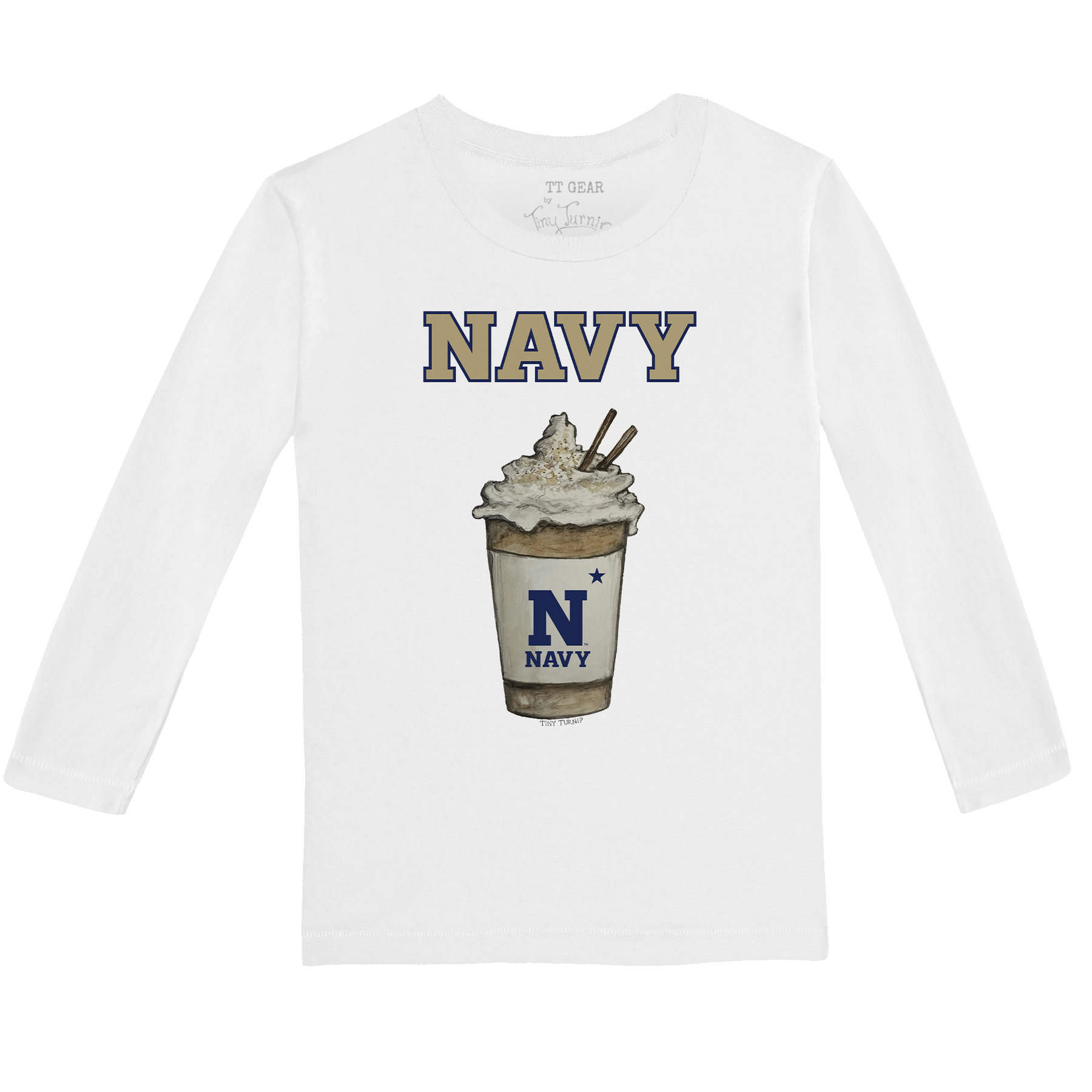 Navy Midshipmen Latte Long-Sleeve Tee Shirt