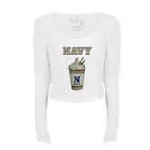 Navy Midshipman Latte Women's Lucy Long Sleeve