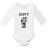 Navy Midshipmen Latte Long-Sleeve Snapper