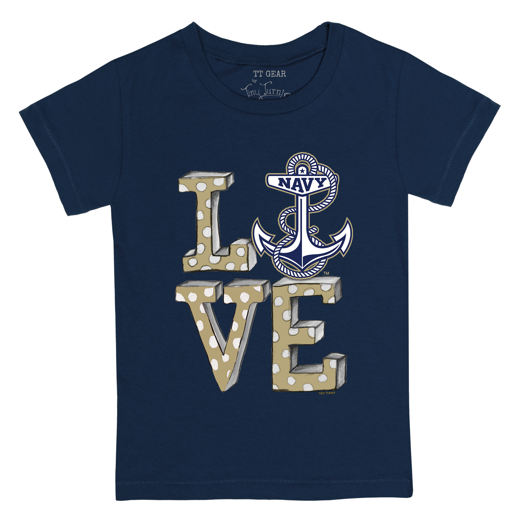 Navy Midshipmen LOVE  Kid's Tee Shirt