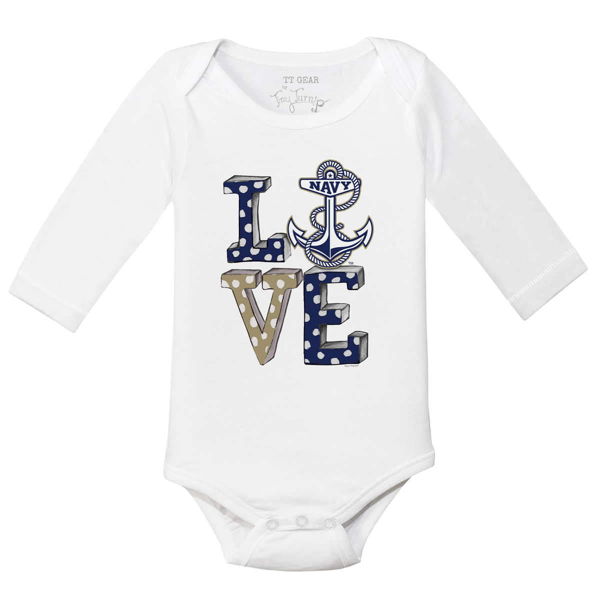 Navy Midshipmen LOVE Long-Sleeve Snapper