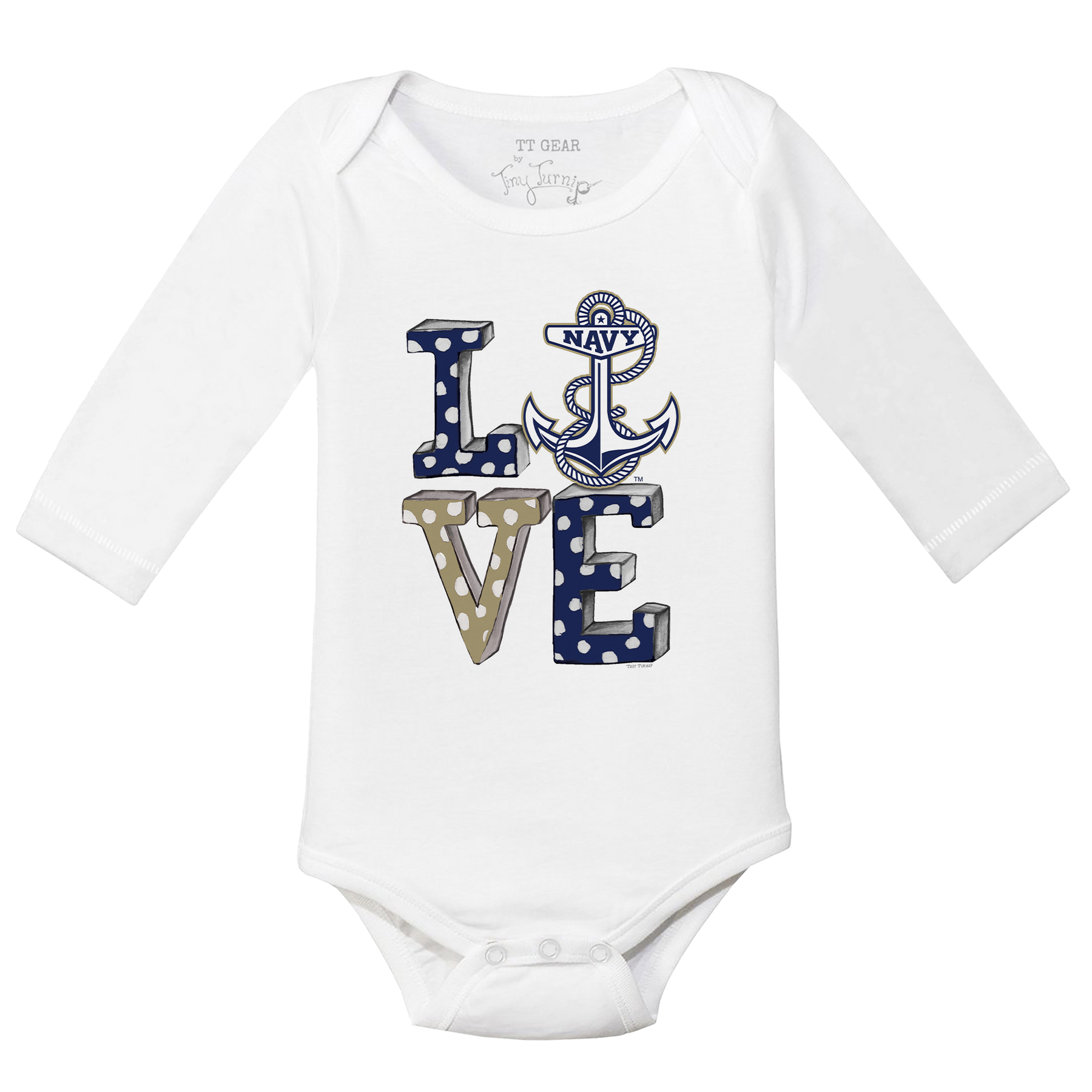 Navy Midshipmen LOVE Long-Sleeve Snapper