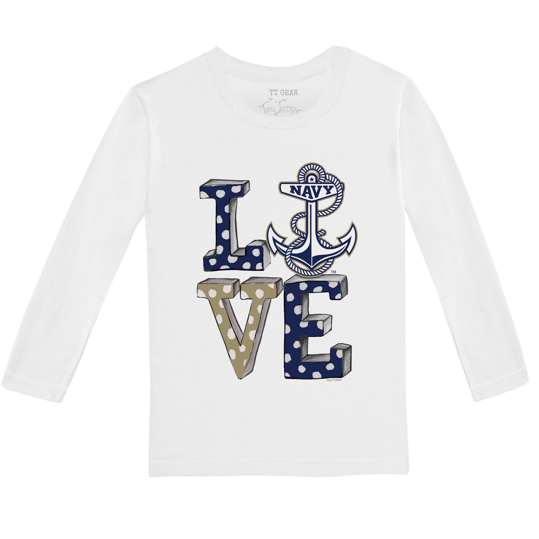 Navy Midshipmen LOVE Long-Sleeve Tee Shirt - Tiny Turnip