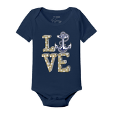 Navy Midshipmen LOVE Short Sleeve Snapper