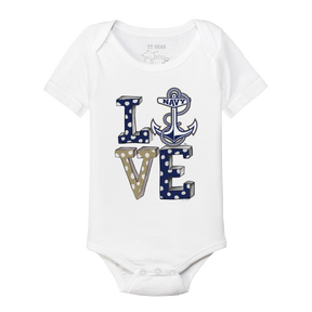 Navy Midshipmen LOVE Short Sleeve Snapper