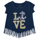 Navy Midshipmen LOVE Fringe Tee