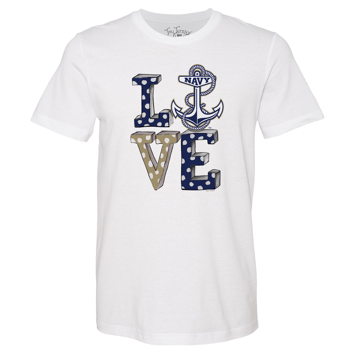 Navy Midshipmen LOVE Unisex Tee Shirt