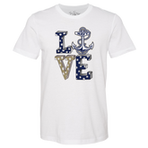 Navy Midshipmen LOVE Unisex Tee Shirt