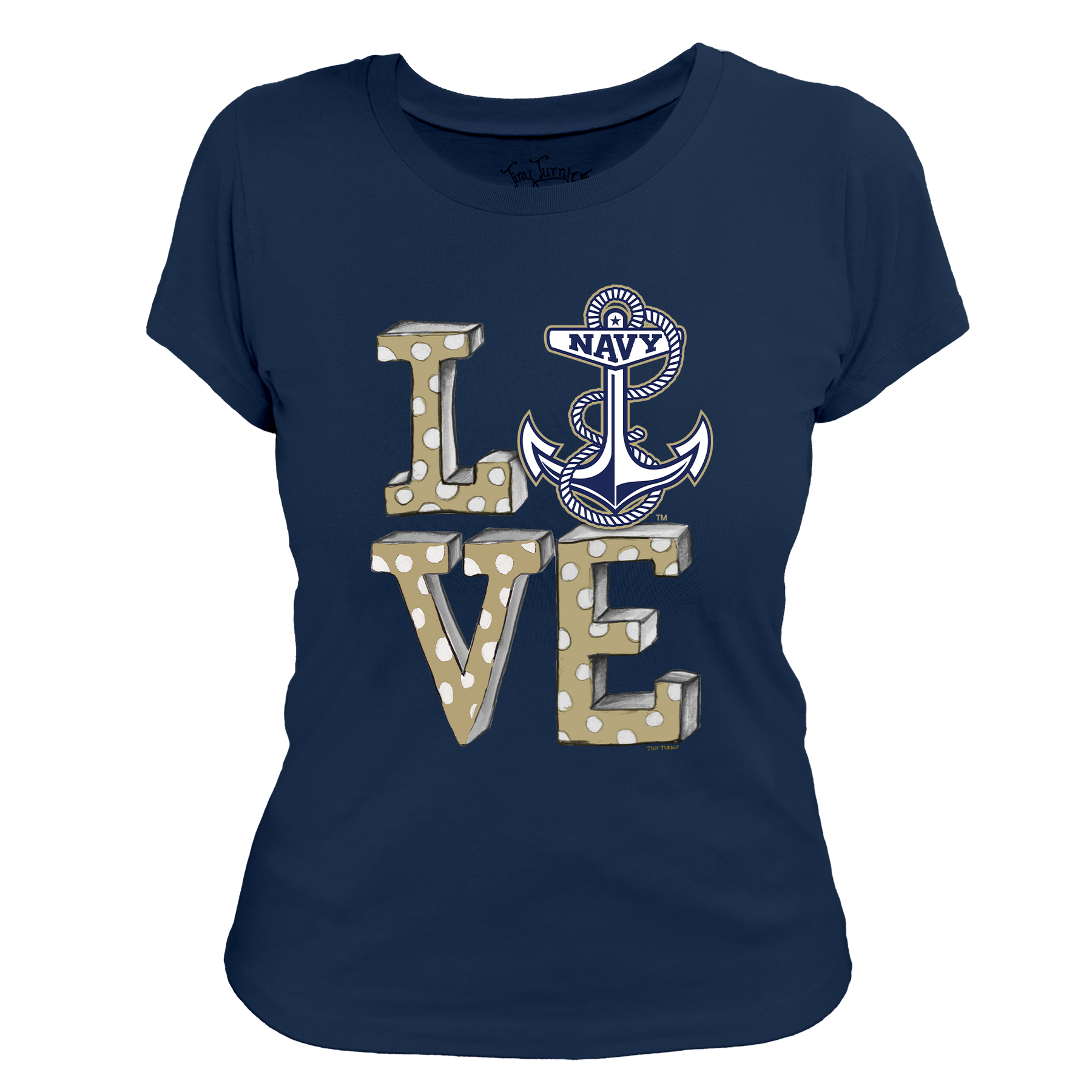 Navy Midshipmen LOVE Women's Tee Shirt