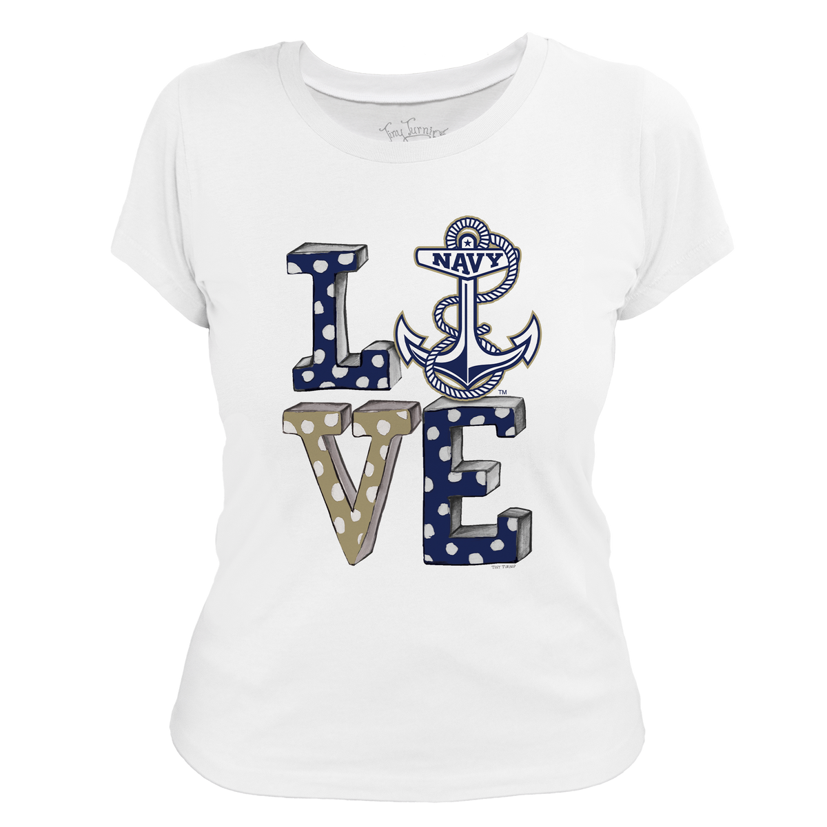 Navy Midshipmen LOVE Women's Tee Shirt