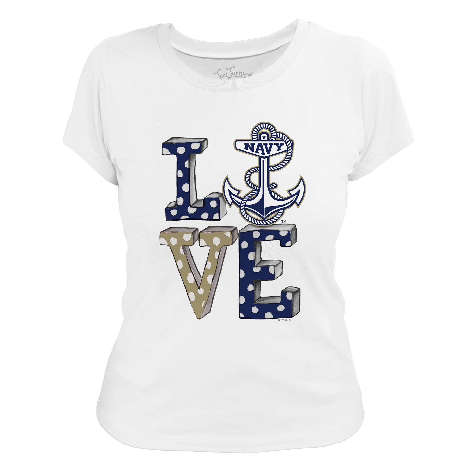 Navy Midshipmen LOVE Women's Tee Shirt