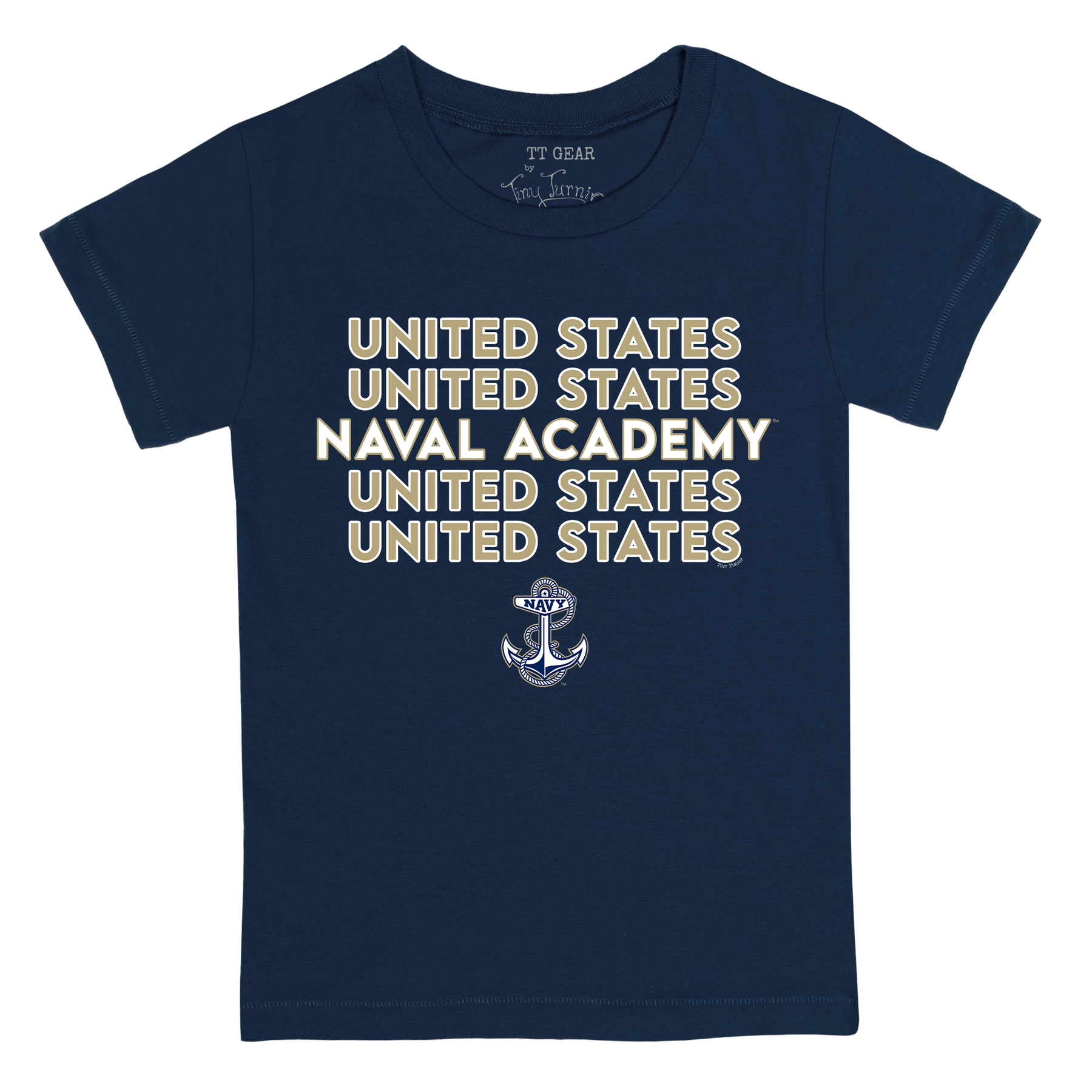 Navy Midshipmen Stacked Kid's Tee Shirt