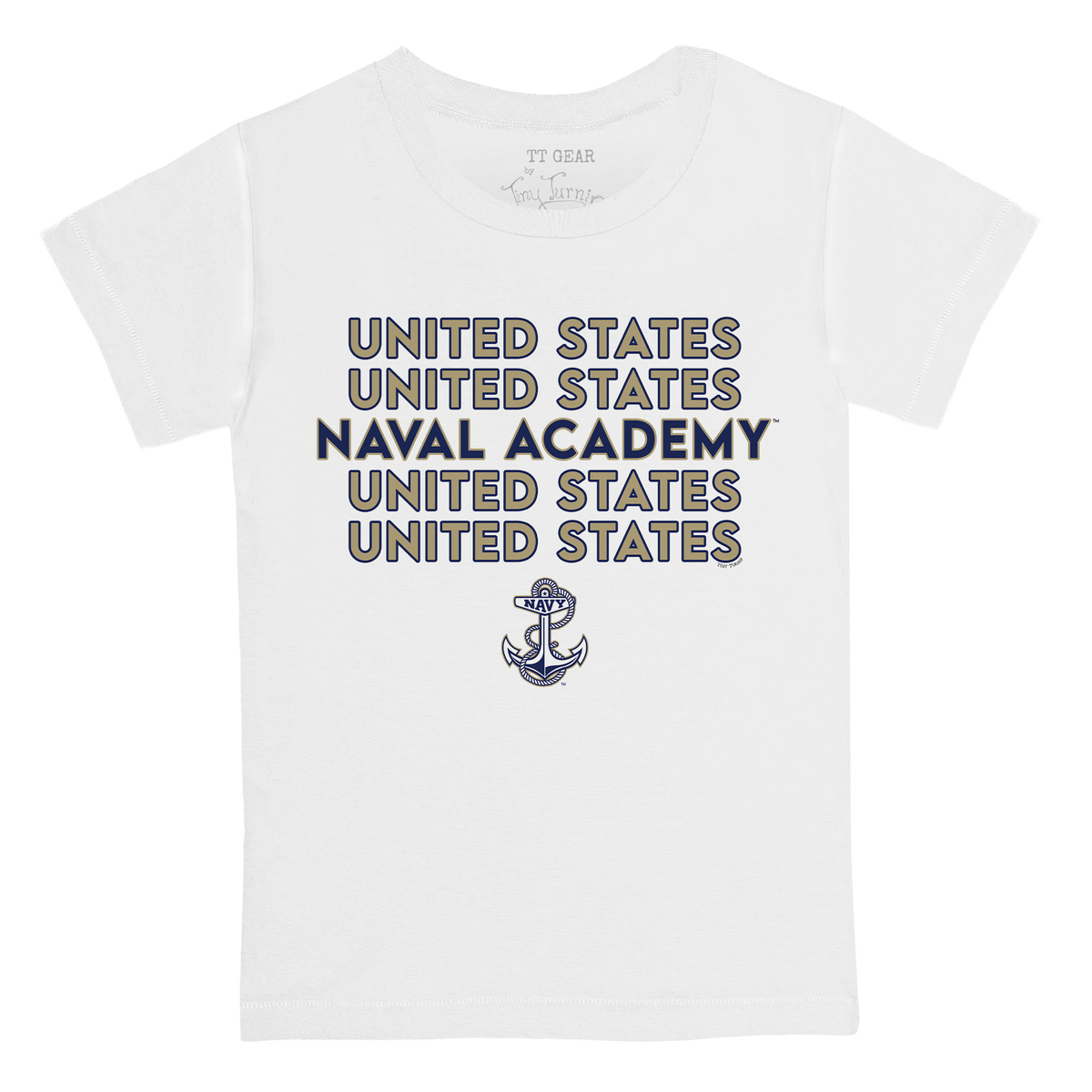 Navy Midshipmen Stacked Kid's Tee Shirt