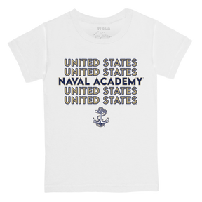 Navy Midshipmen Stacked Kid's Tee Shirt