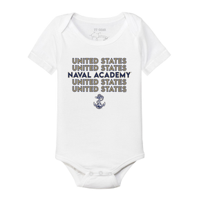 Navy Midshipmen Stacked Short Sleeve Snapper
