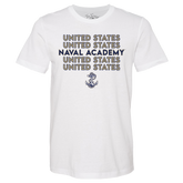 Navy Midshipmen Stacked Unisex Tee Shirt