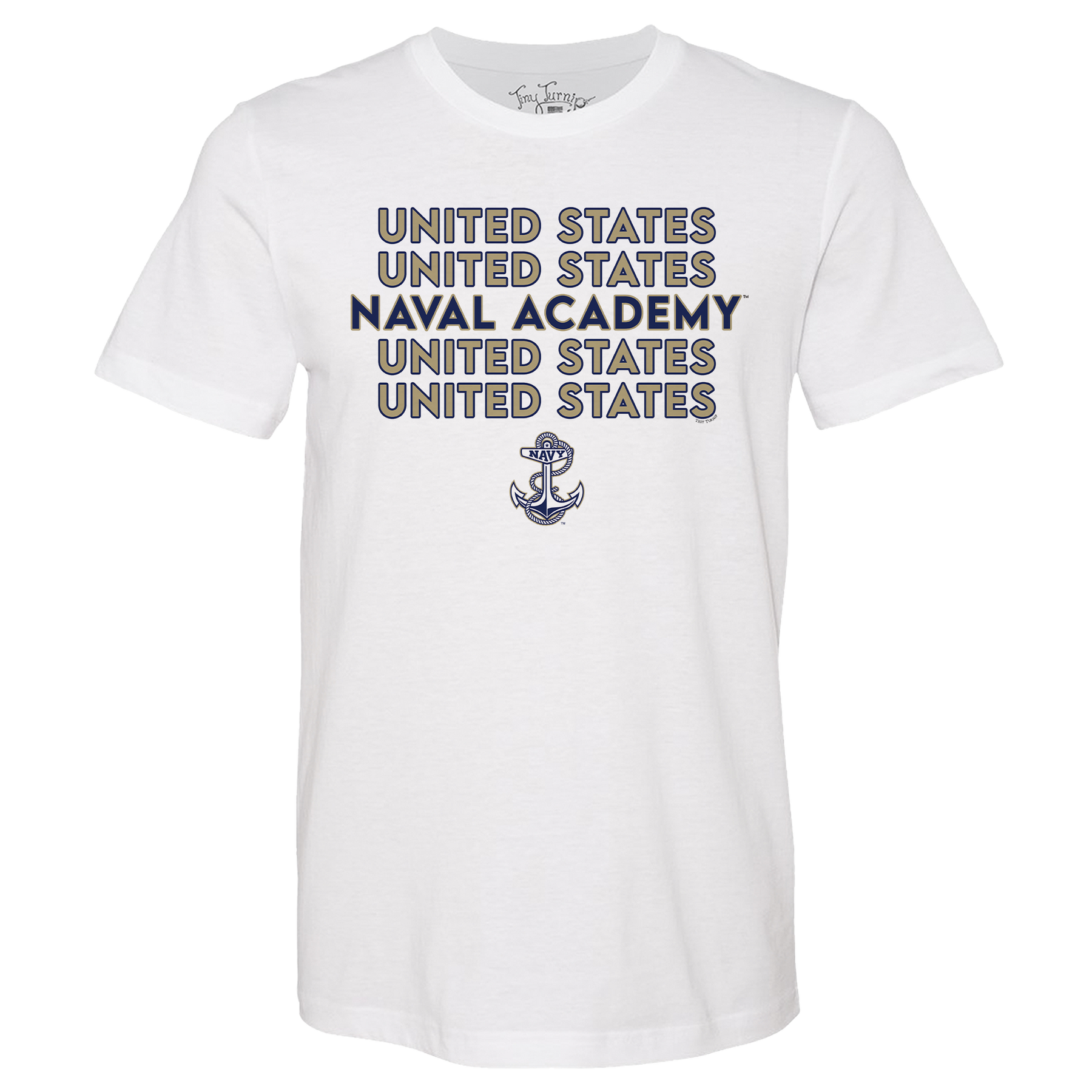 Navy Midshipmen Stacked Unisex Tee Shirt