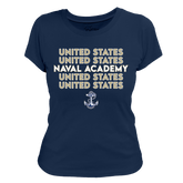 Navy Midshipmen Stacked Women's Tee Shirt