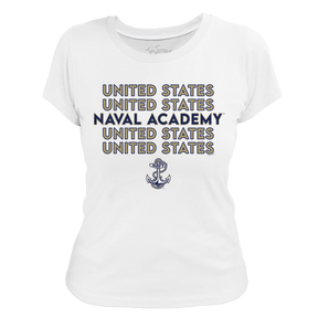 Navy Midshipmen Stacked Women's Tee Shirt