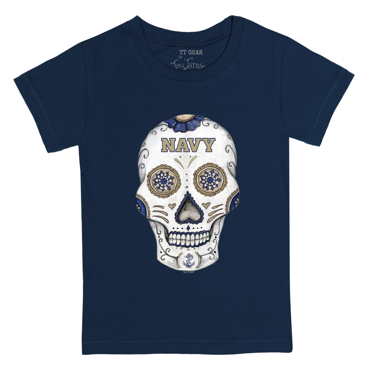 Navy Midshipmen Sugar Skull Kid's Tee Shirt