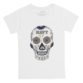 Navy Midshipmen Sugar Skull Kid's Tee Shirt