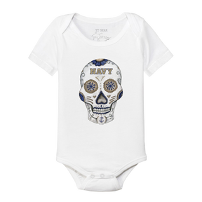 Navy Midshipmen Sugar Skull Short Sleeve Snapper
