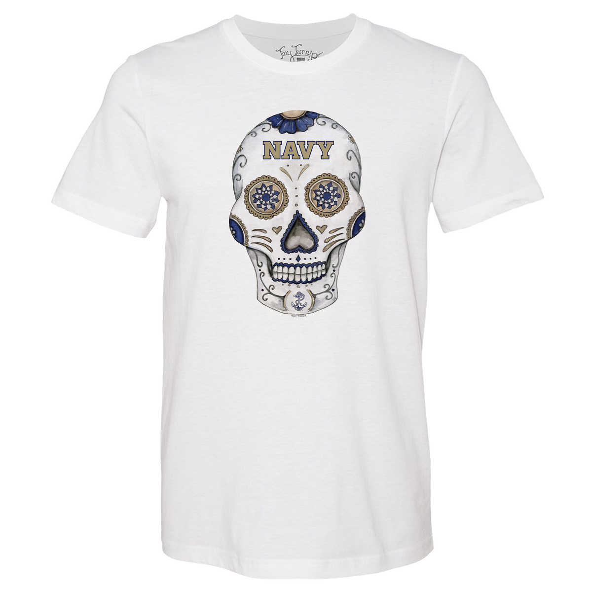 Navy Midshipmen Sugar Skull Unisex Tee Shirt