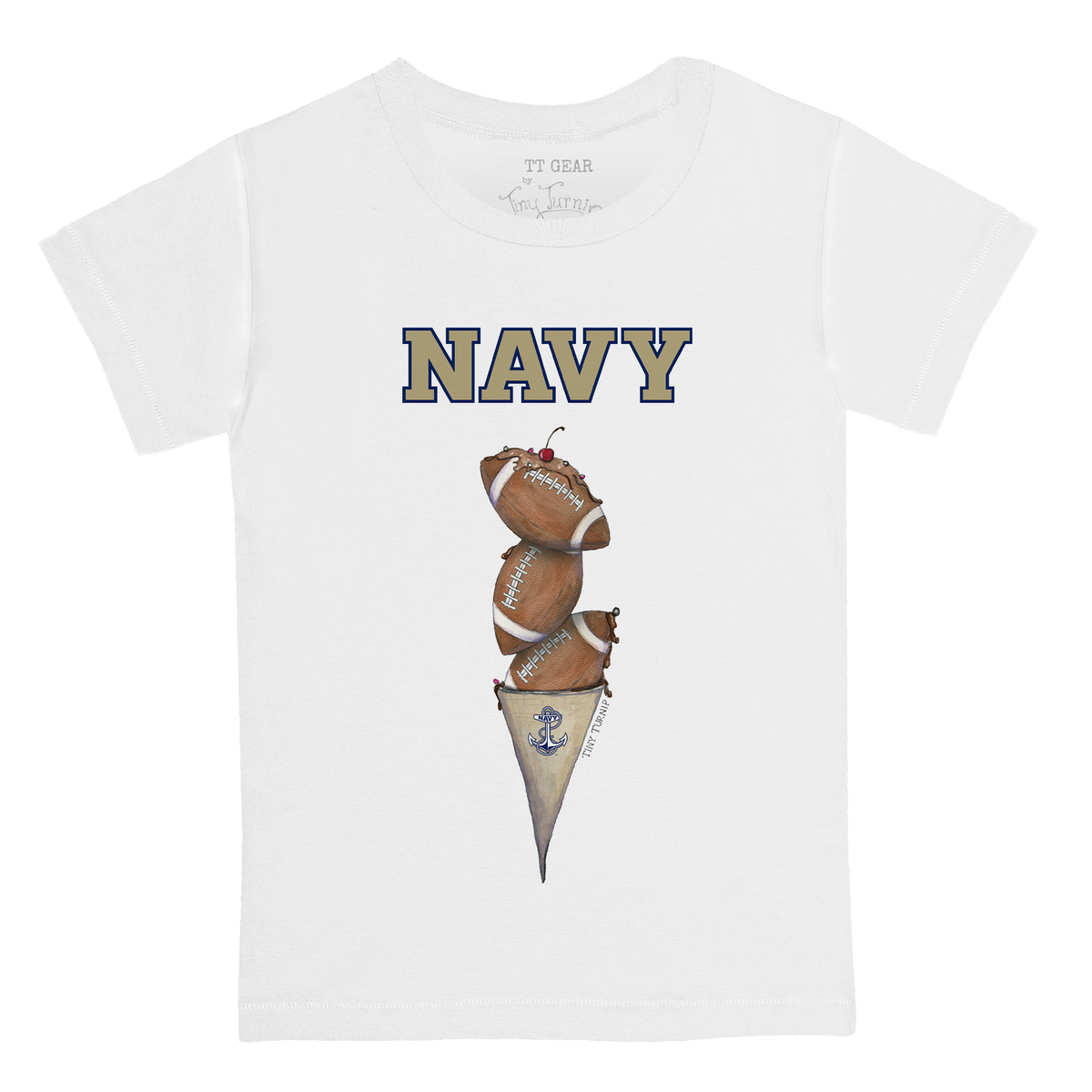 Navy Midshipmen Football Triple Scoop Kid's Tee Shirt