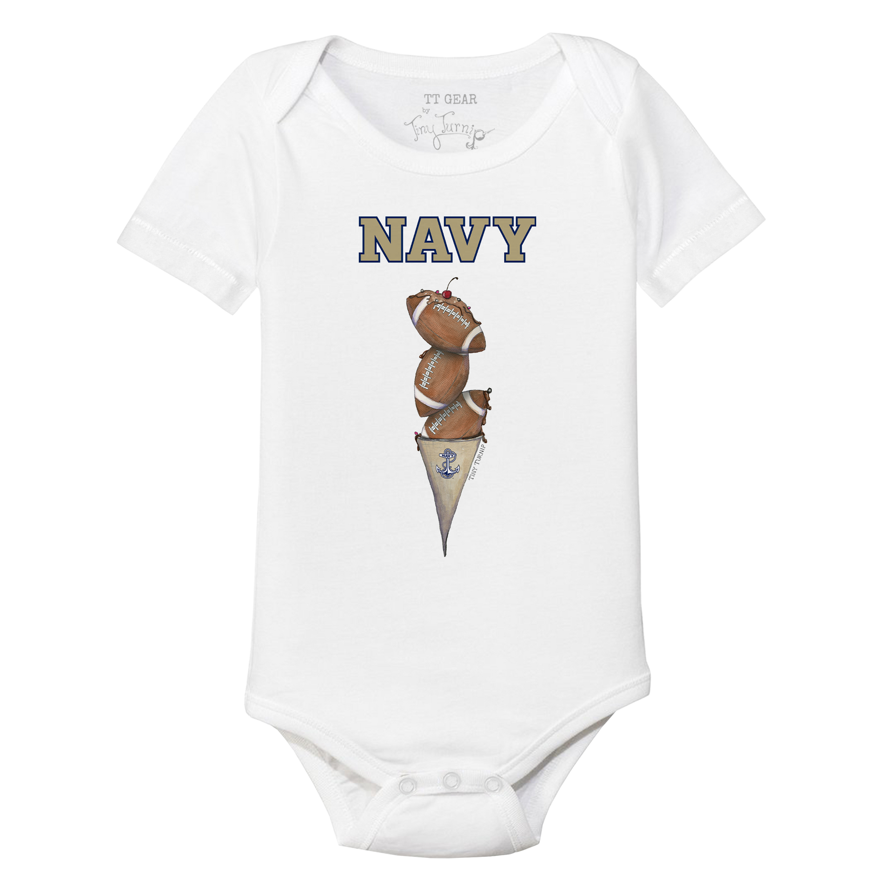 Navy Midshipmen Football Triple Scoop Short Sleeve Snapper