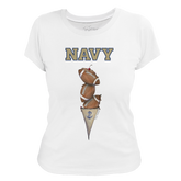 Navy Midshipmen Football Triple Scoop Women's Tee Shirt
