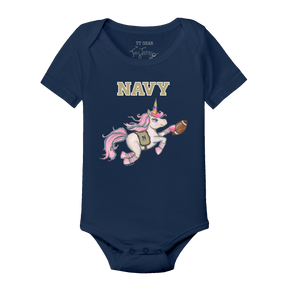 Navy Midshipmen Unicorn Short Sleeve Snapper