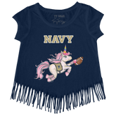 Navy Midshipmen Unicorn Fringe Tee