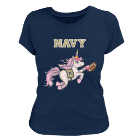 Navy Midshipmen Unicorn Women's Tee Shirt