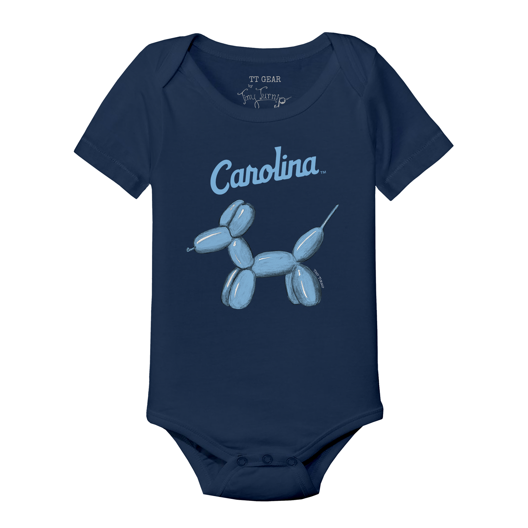 North Carolina Tar Heels Balloon Dog Short Sleeve Snapper