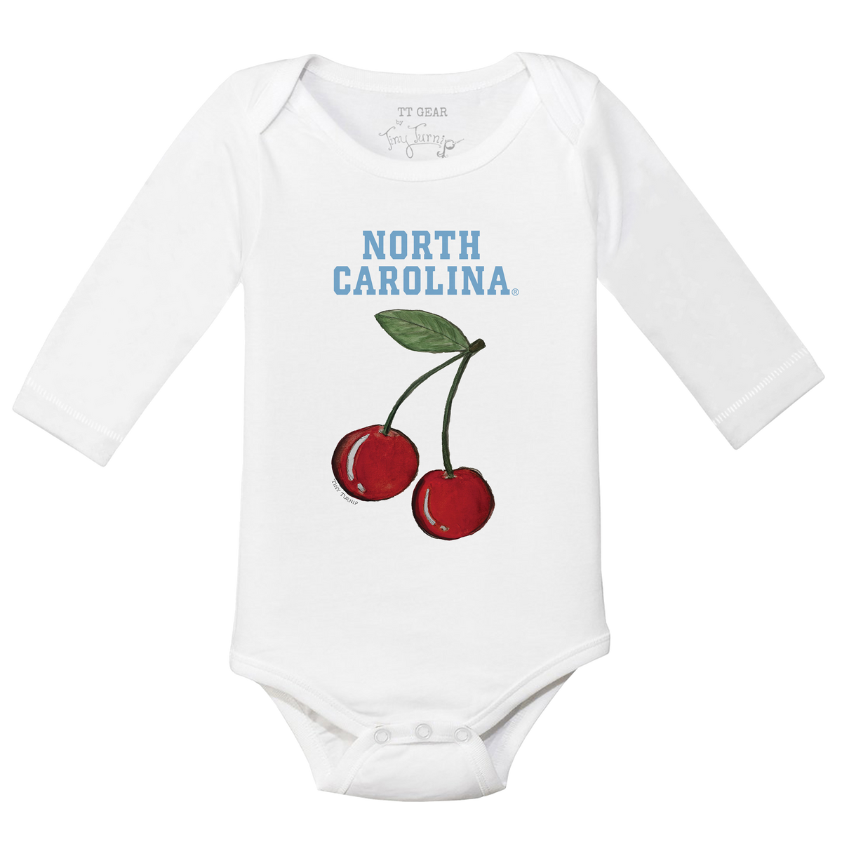 North Carolina Tar Heels Cherries Long-Sleeve Snapper