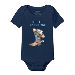 North Carolina Tar Heels Cowboy Boot Short Sleeve Snapper